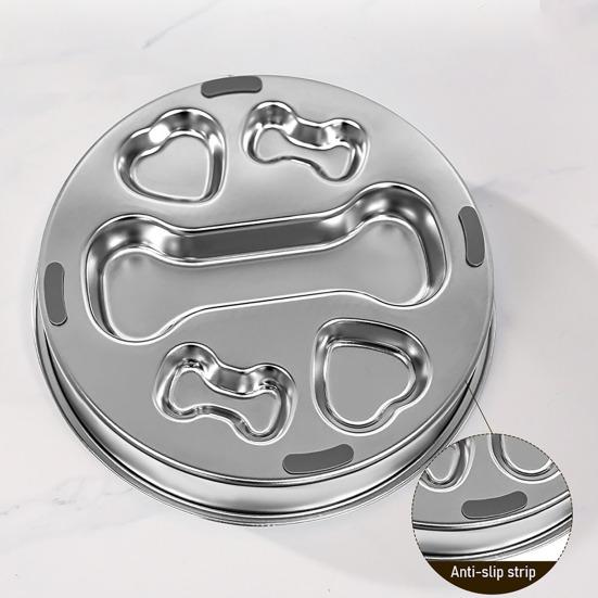Stainless Steel Slow Feeder Dog Bowl Anti-Choking Anti-tip Non-slip Slow Eating Pet Feeding Bowl for Small Medium Breed Dogs Cats
