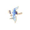 Elegant Crane And Koi Fish Brooch Unique Metal Badge For Couples Fashion Accessory