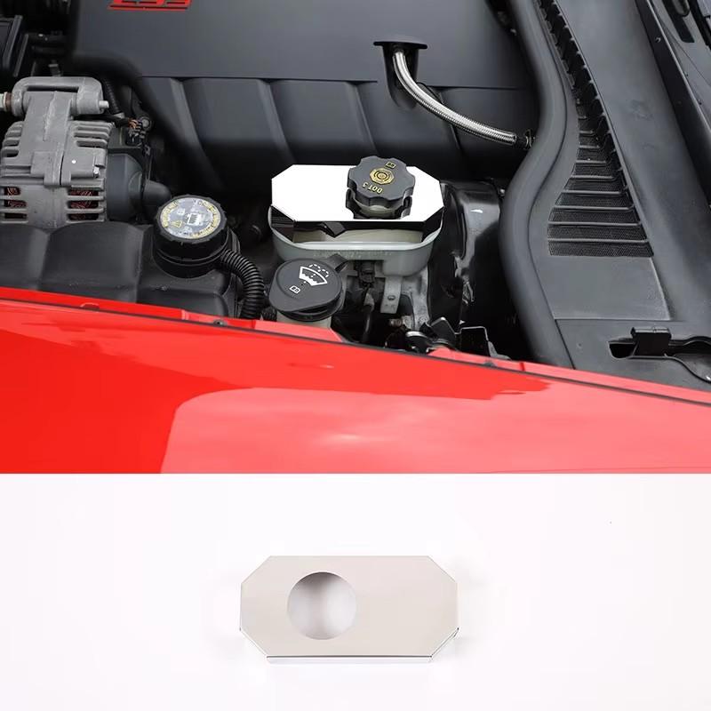 

ABS Carbon Fber/Red For Chevrolet Corvette C6 2005-2013 Steering Wheel Steering Column Base Cover Decorative Sticker Accessories