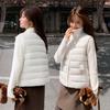 Autumn and winter women's clothing cotton vest stand-up collar knitted splicing multi-color spot supports mixed batches