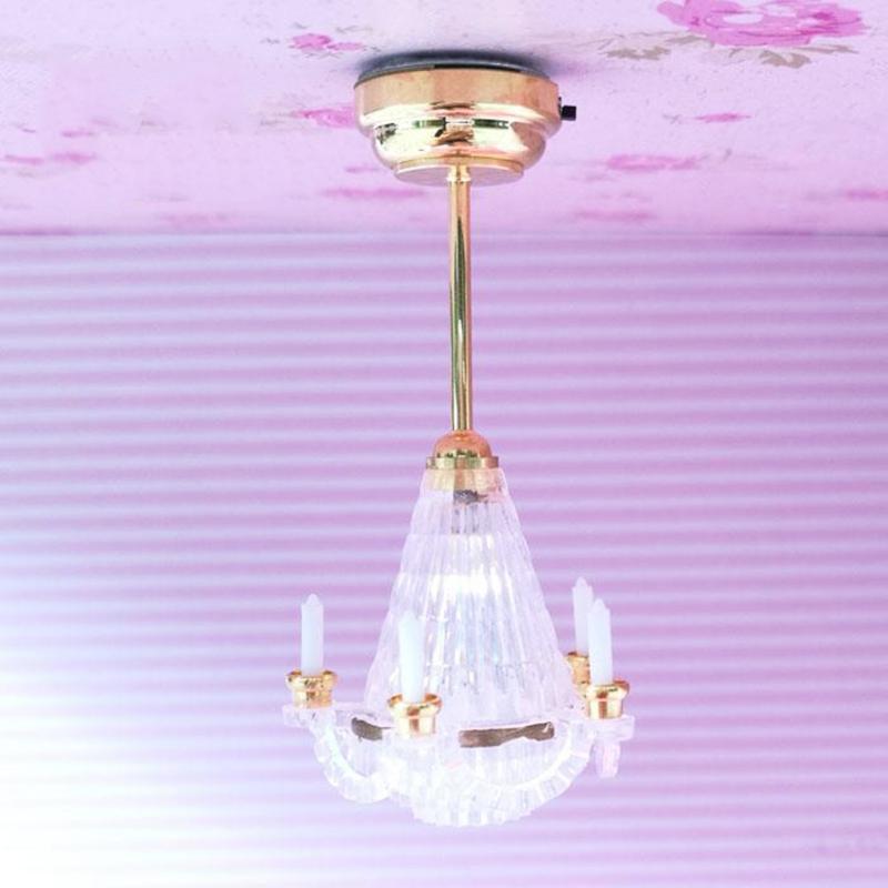 Furniture Miniature Ceiling Light Girls Decorative Ornaments Toy Miniature Light Portable Relieve Boredom Dollhouse Toys