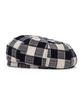 Eondeokeonteulolseutyudio Autumn Beret Bread Beret / Shade Check / Milk Navy