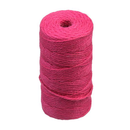 100M/Rolă 2MM sfoară de iută cu 3 straturi Ambalaj de cadou natural decupabil Ambalare DIY Artizanat Proiect Etichetă suspendată Decorare frânghie de cânepă