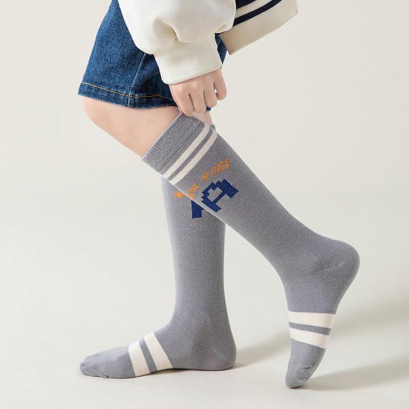 

Детские носки с надписью, носки из гребенного хлопка, носки до икры в академическом стиле, носки средней длины, детские носки L