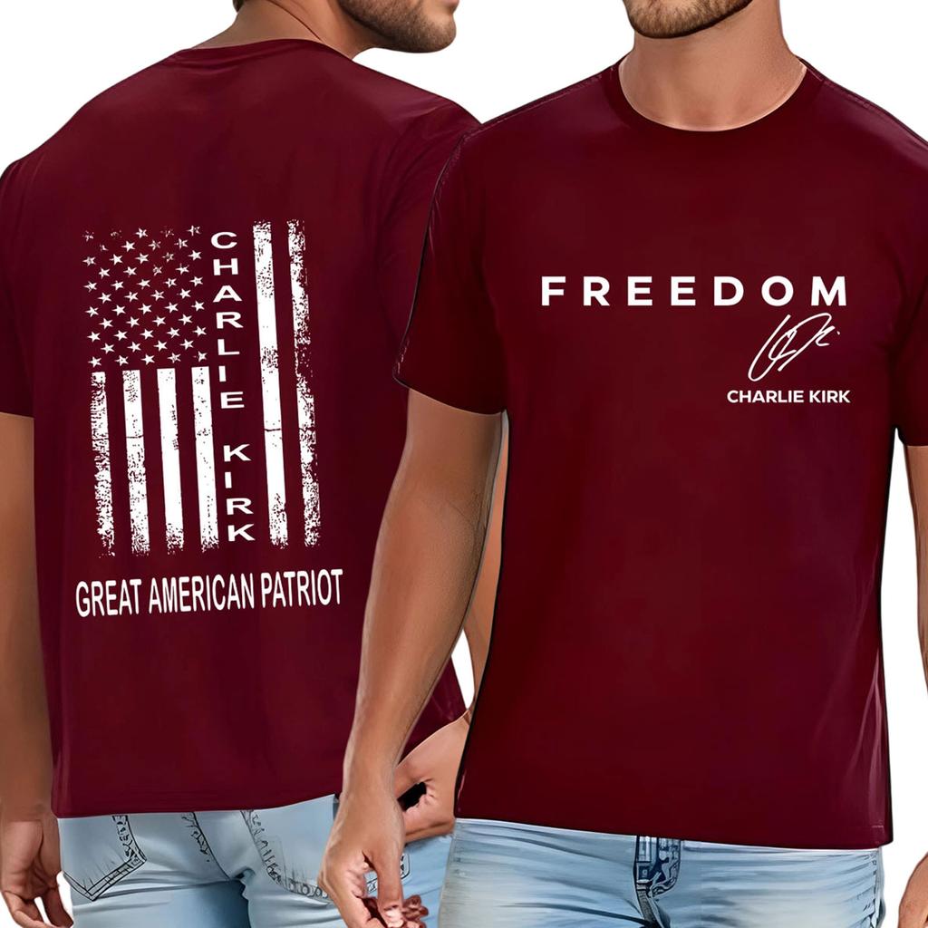 Men's Casual Daily Printed Top Round Neck T-shirt