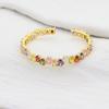 Rainbow CZ Women Bangle Fashion Micro Pave Colorful Crystal Nice Top Quality Trendy Jewelry