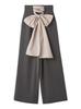 Back Ribbon Line Pants SWFP255100GRY0 Lace-Up