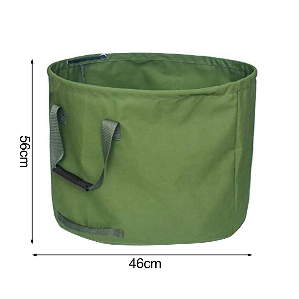 Multipurpose Waterproof Canvas Garden Storage Bag for Leaves Fruits and Vegetables with Reinforced Carrying Handles 56 by 46 cm