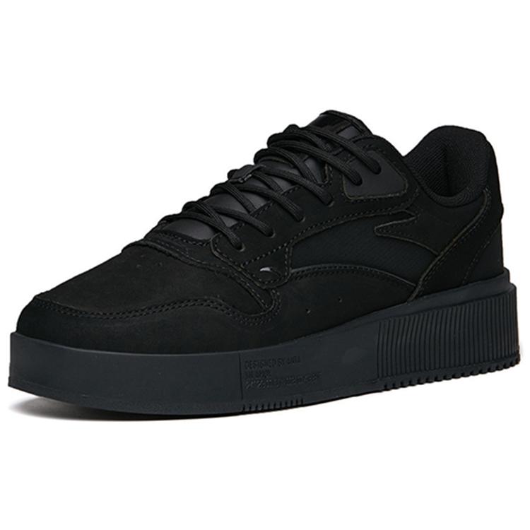 New Anta Anti Slip Wear Resistant Low Top Skateboard Shoes Men's Black 112148073-1