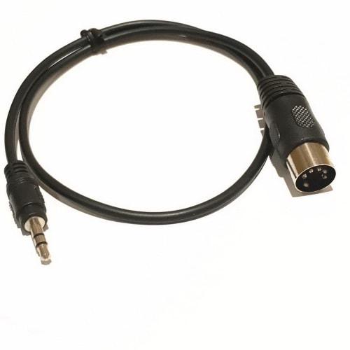 AKNPMHT 5-Pin MIDI DIN Kabel für MIDI Keyboards, DIN Stecker auf 3,5mm 3-polig Stecker (Synthesizer/Orgel/Digitalpiano/MIDI-Gitarre) Systeminstrument durchführen