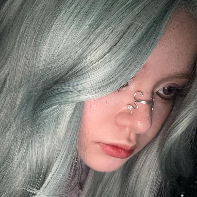 Punk-Stil Retro Nasenclip ohne Piercing Einzigartiger und Kreativer Nasenschmuck aus Kunstperlen