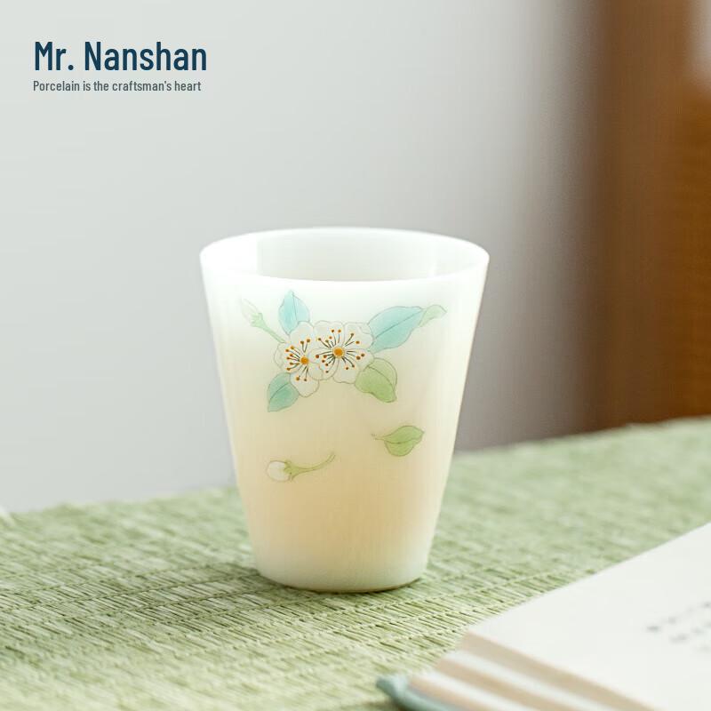 Hand-painted Begonia Jade Porcelain Tea Cup