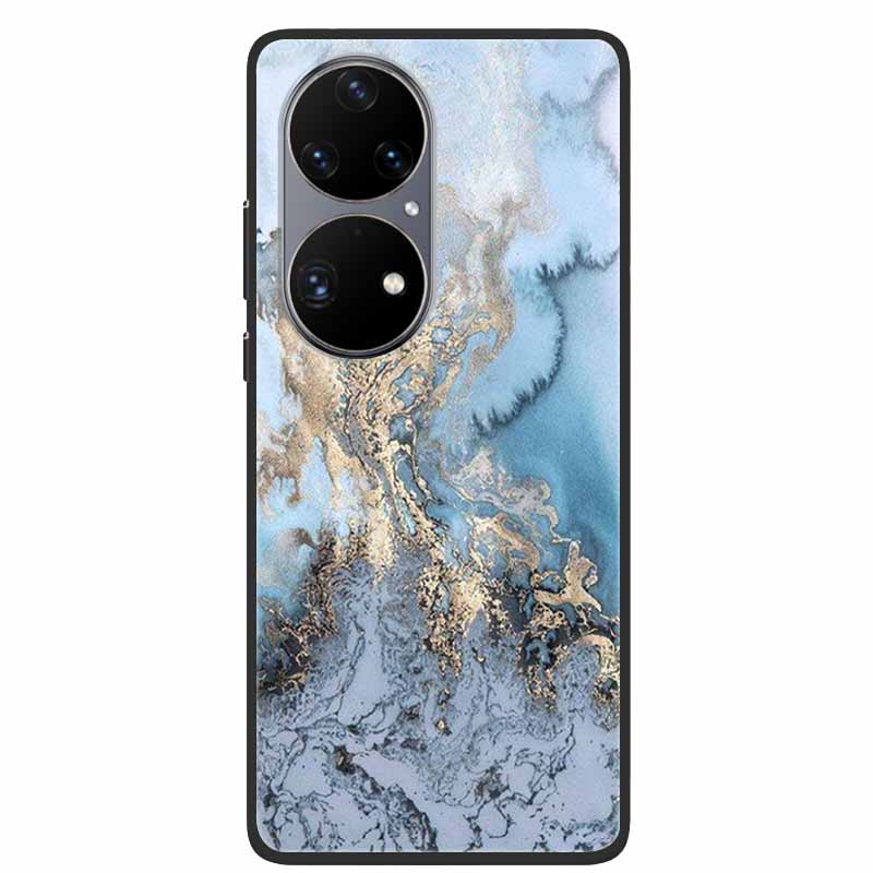 Para Huawei P50 Pro Funda P50E Resistente a Golpes Suave Silicona Funda de Teléfono Para Huawei P50Pro Cubierta Trasera P 50 Lujo Protectora TPU Coque