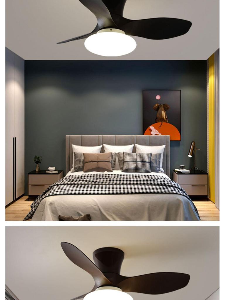 Leiser energiesparender Deckenventilator mit Licht, variablem Geschwindigkeitsregler & Fernbedienung für Wohnzimmer & Schlafzimmer