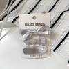 Korean Silver Hairpin: Gentle, Stylish Art BB Clip for Girls - High-Grade Leather Children's Bangs Clip