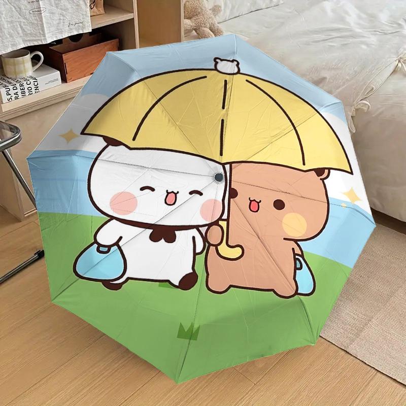 1PC Bear Umbrella Umbrella-8-Rib Reinforced Portable Folding Travel Suitable for All Seasons Outdoor Daily Use-H0323