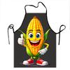 Corn Cartoon Character Apron Kitchen Cooking Wear Fun Food Theme Adult Apron For Cooking Baking Grilling Party Gift