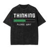 Thinking Loading Wheel Icon T Shirt Hip Hop Washed Cotton Oversize T-Shirt  Vintage  Wo Tops Streetwear Summer Tops Tees
