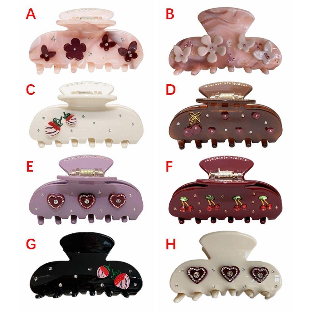Fashion Acetate Hair Gripper Flower Heart Series Hair Accessories Shark Hair Claw Fashion Headdress Hairpin Headwear Women/Girls