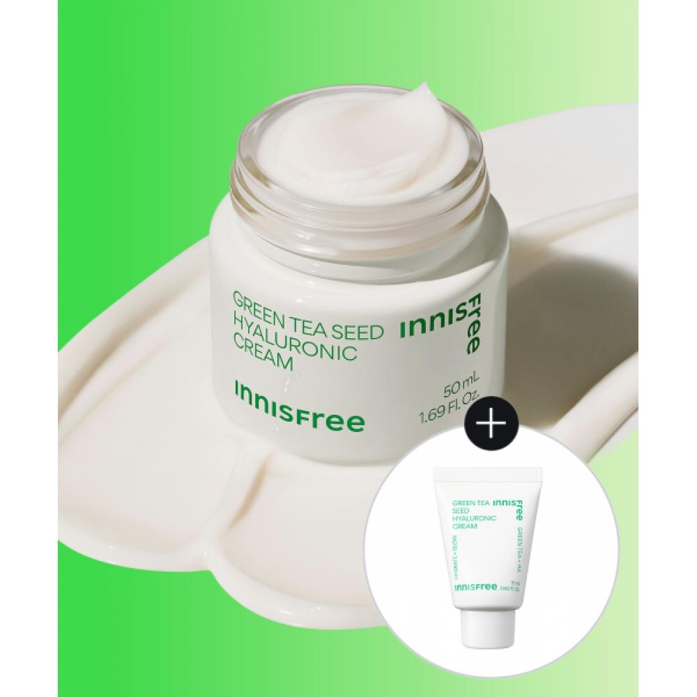 Innisfree [free Gift] Green Tea Seed Hyaluronic Acid Cream 50ml FREE