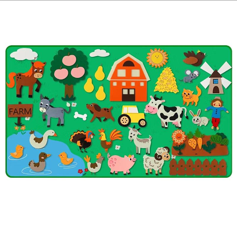 Felt Busy Board Children'S Educational Science And Education Toys Learning Board Infant Action Training Education Board