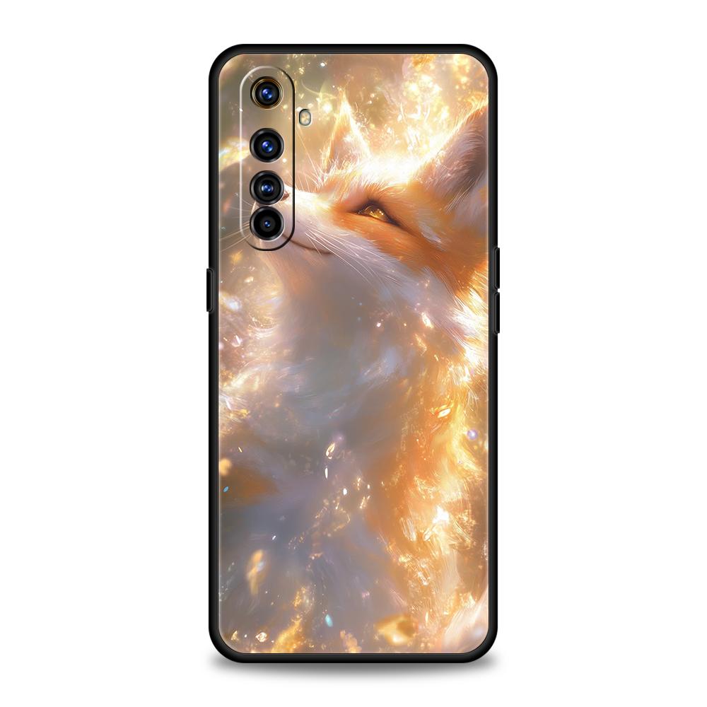 Cute Red Fox Soft TPU For Realme 12 11 10 9 Pro Plus GT2 GT3 GT5 7 8 Pro C21 C25 C35 Pro 5G Shockproof Phone Case Fundas Capas