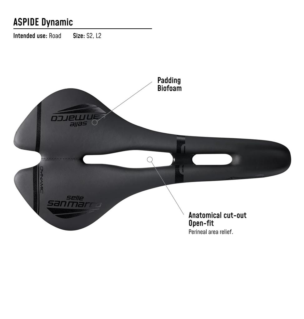 Selle San Marco Aspide Dynamic Narrow Bicycle Size Narrow S2 W 132 X L 277 Mm Saddle, – (901MN401)