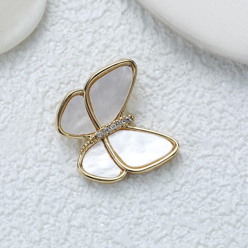 Επίχρυσωμένο Χάλκινο Κρεμαστό Πεταλούδα με Ζιργκόν για DIY Κοσμήματα