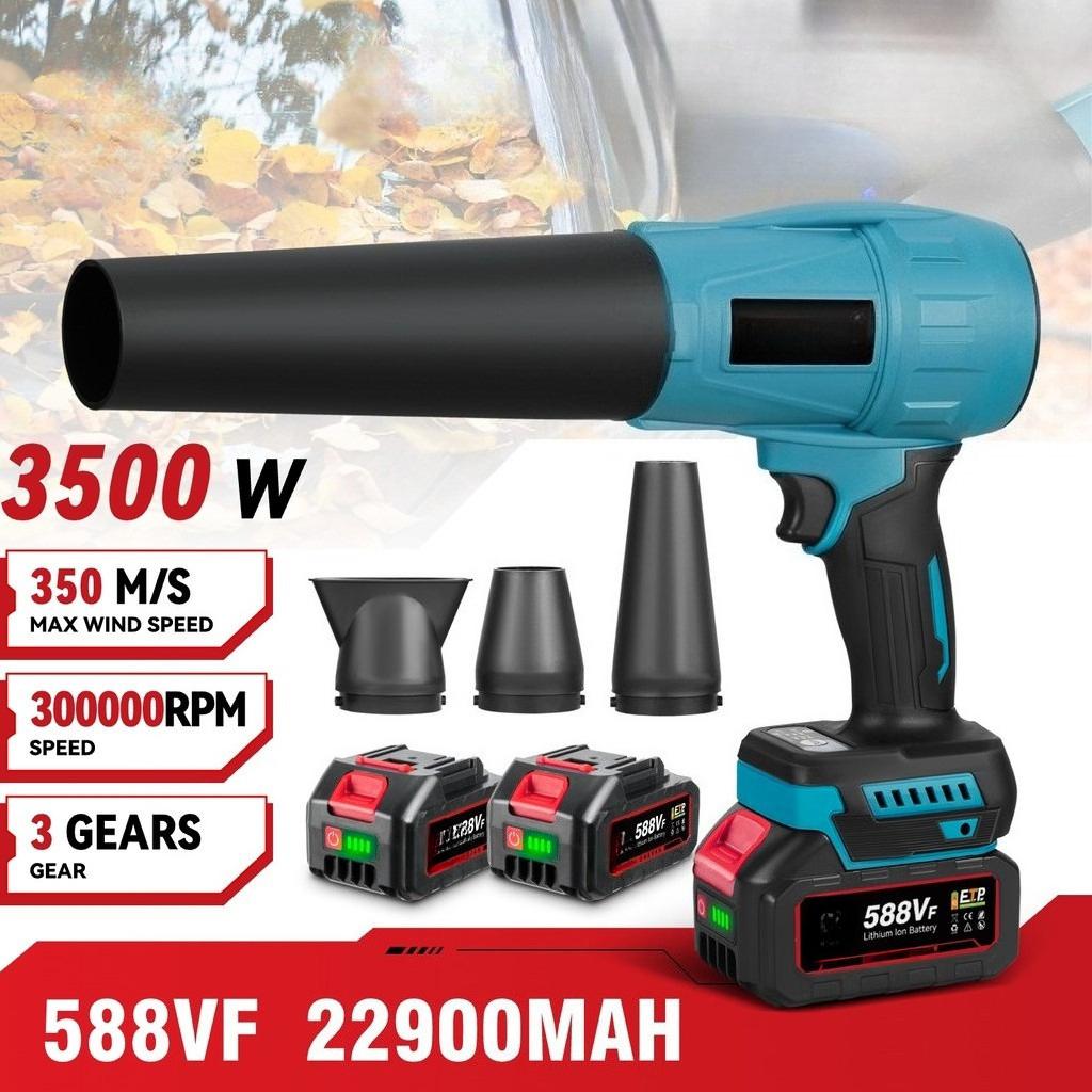 Brushless 3 Gears Adjustable Electric Air Blowers 300000RPM Turbo Jet Fan Handheld Leaf Blower Dust Blowing Power Tool