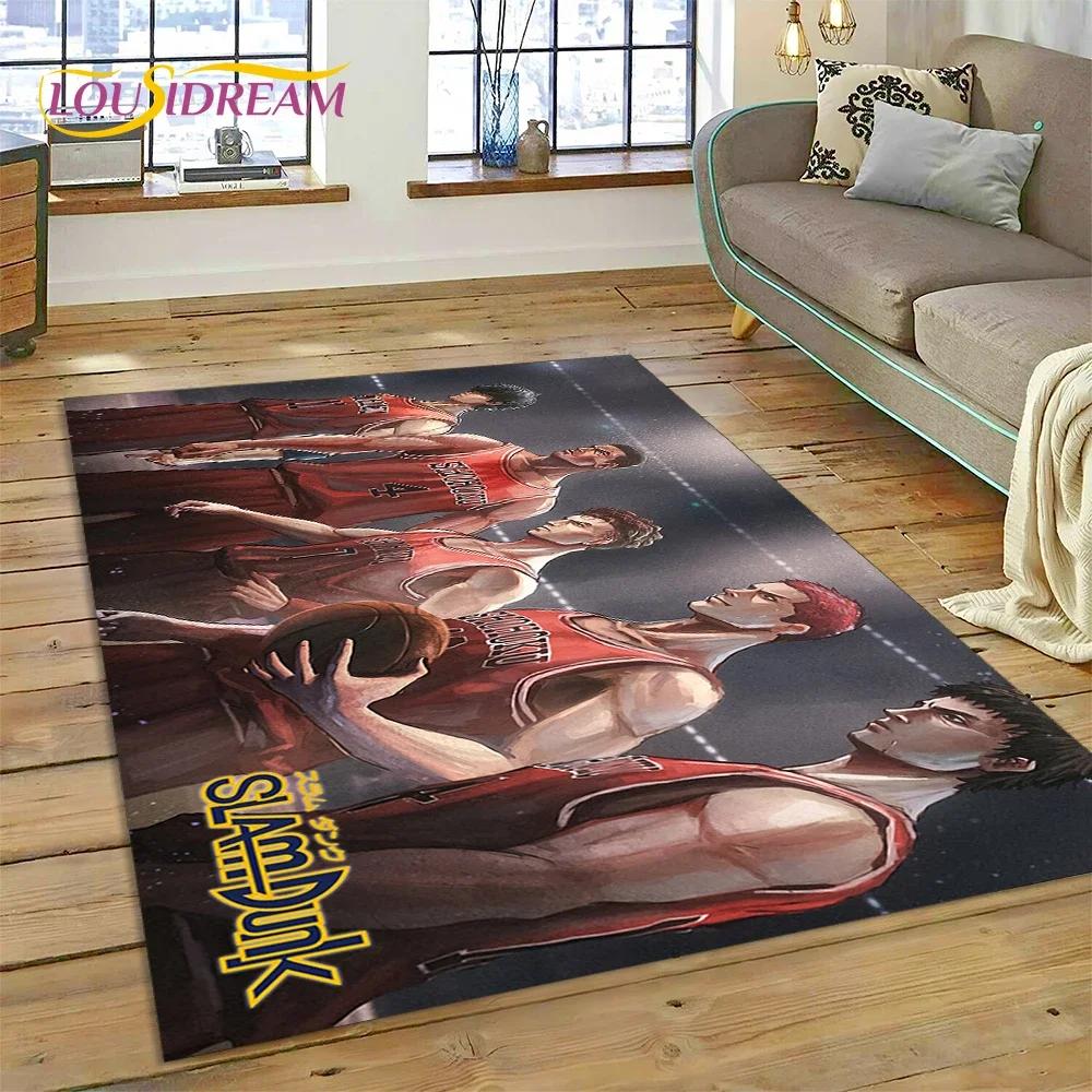 Cartoon Slam Dunk Basketball Anime Carpet Rug for Bedroom Living Room Home Sofa Decoration,Children Game Large Decor Floor Mat