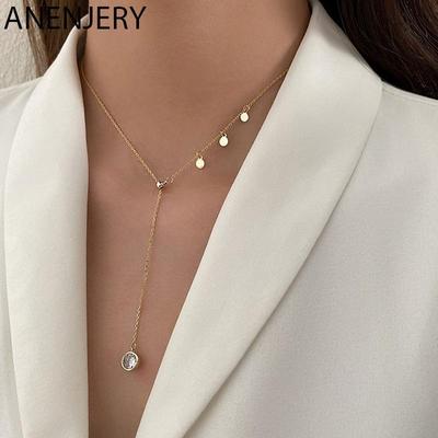 Tassel Coin Necklace for Women Clavicle Chain Gold Silver Necklaces Party Jewelry Gifts