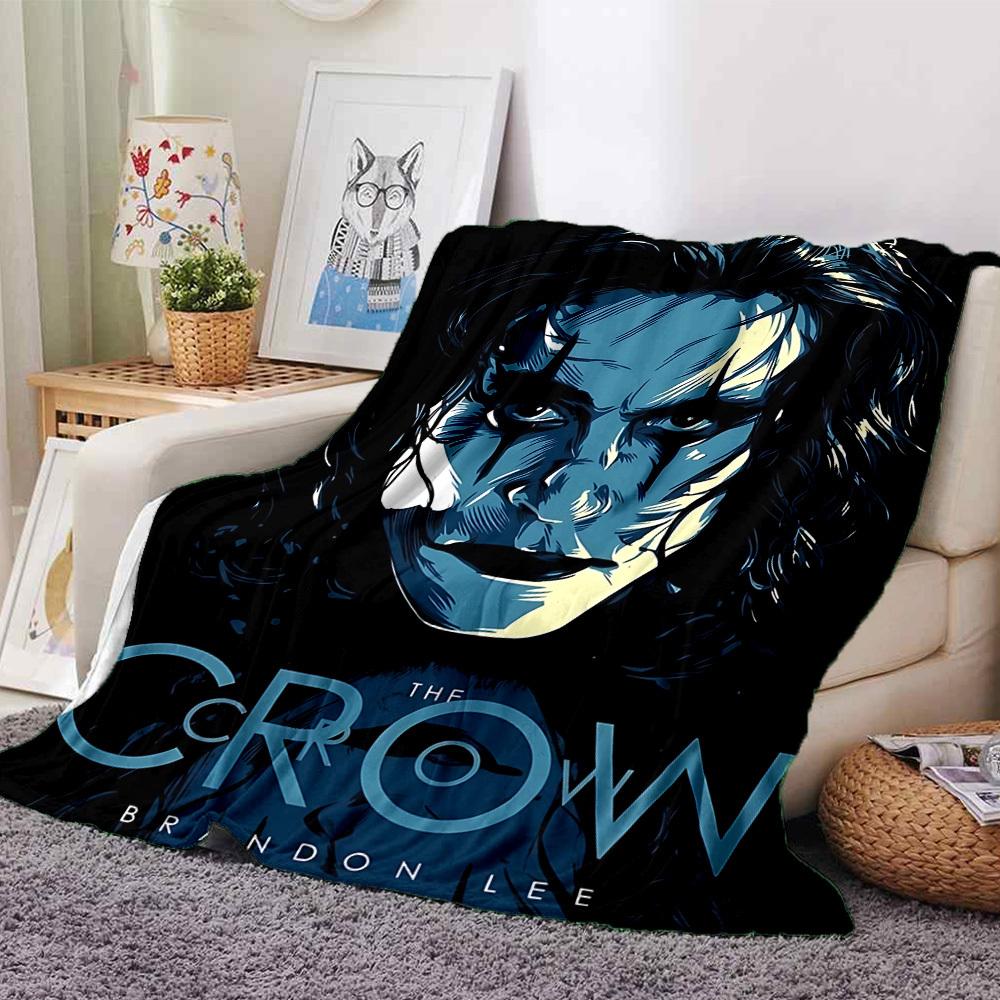 1pc Crow Brandon Lee Throw Blanket Soft Flannel, Cozy All Season Polyester Perfect for Home, Office 80cmx120cm