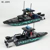 MOC Lernbaustein Montage Modellbausatz Maritime Militärserie Schiff & Grenzpatrouillenboot DIY Spielzeug für Jungen Als Geschenk
