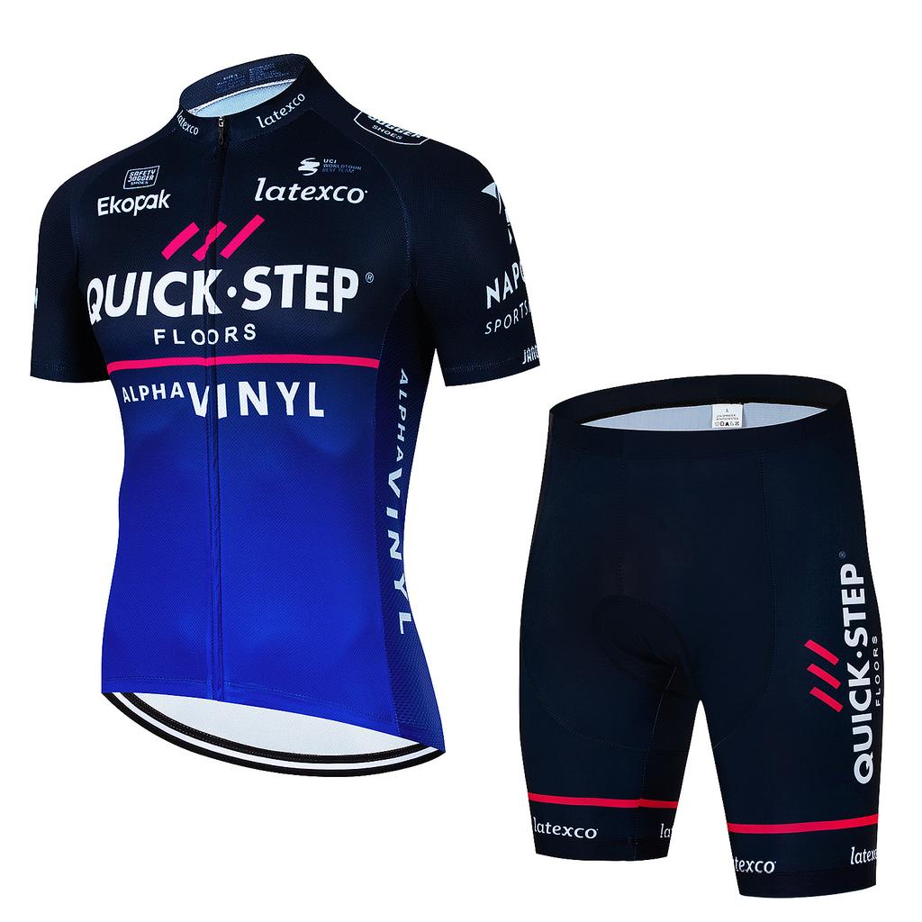 Tuta da Ciclismo Quick Step Team Edition Manica Corta Estate Mountain Bike Ciclismo su Strada Maglia Tour De France