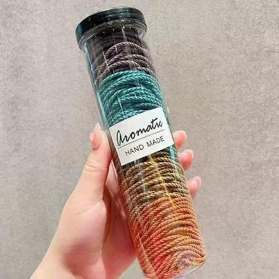 100 Durable Seamless High Elastic Hair Ties with No Damage Barrel Pack