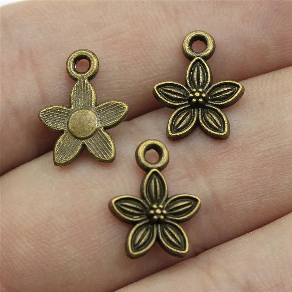 Charms Small Flower Pendants Wedding Jewelry Findings QC116