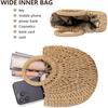 Straw Hobo Bags for Women Small Crossbody Bag Beach Purse Weave Shoulder Handbag Rattan