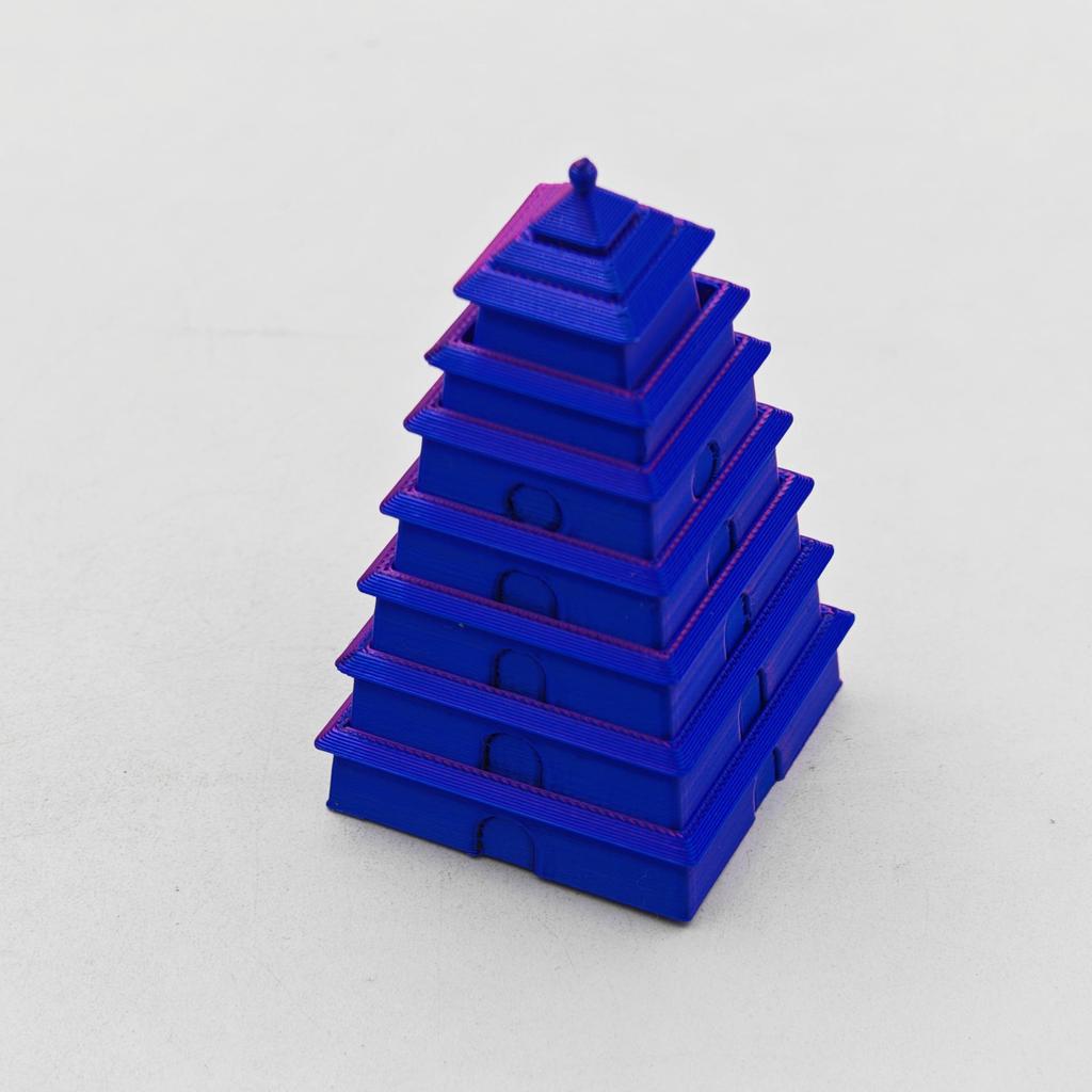 3D Foldable Rotating Pagoda: Children's Decompression Toy & Cultural Architecture Model