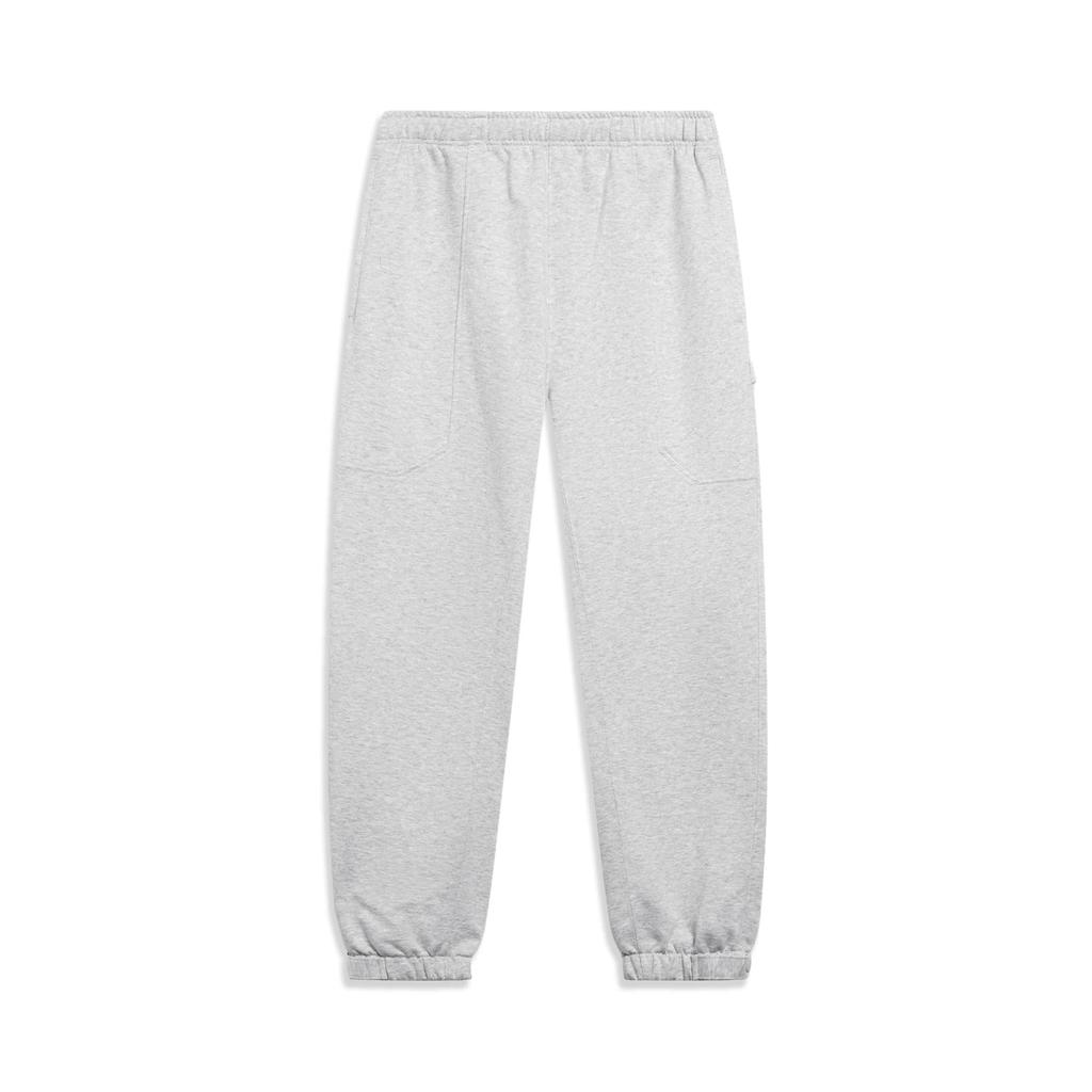 Li Ning Plain Elastic Waistband Cuffed Knit Sports Pants Men Bottoms AKLT253-3