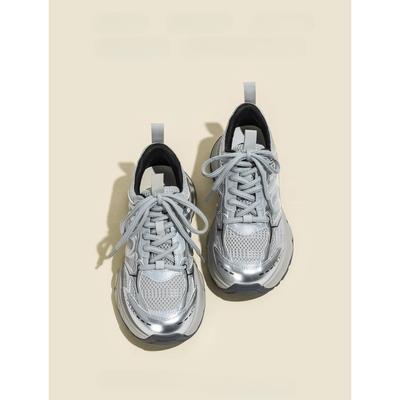Zhao Ruth, the Same Platform Dad Shoes, Women's 2025 Autumn New Gray Feet, Small Running Casual Sports Shoes