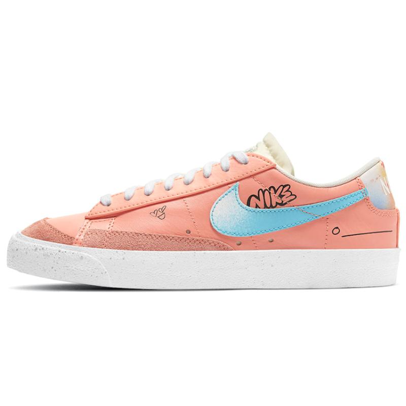 Nike Blazer Low '77 Doodle Yuanyang Swoosh For Pink Women's Sneakers Skateboard Shoes DJ4281-641