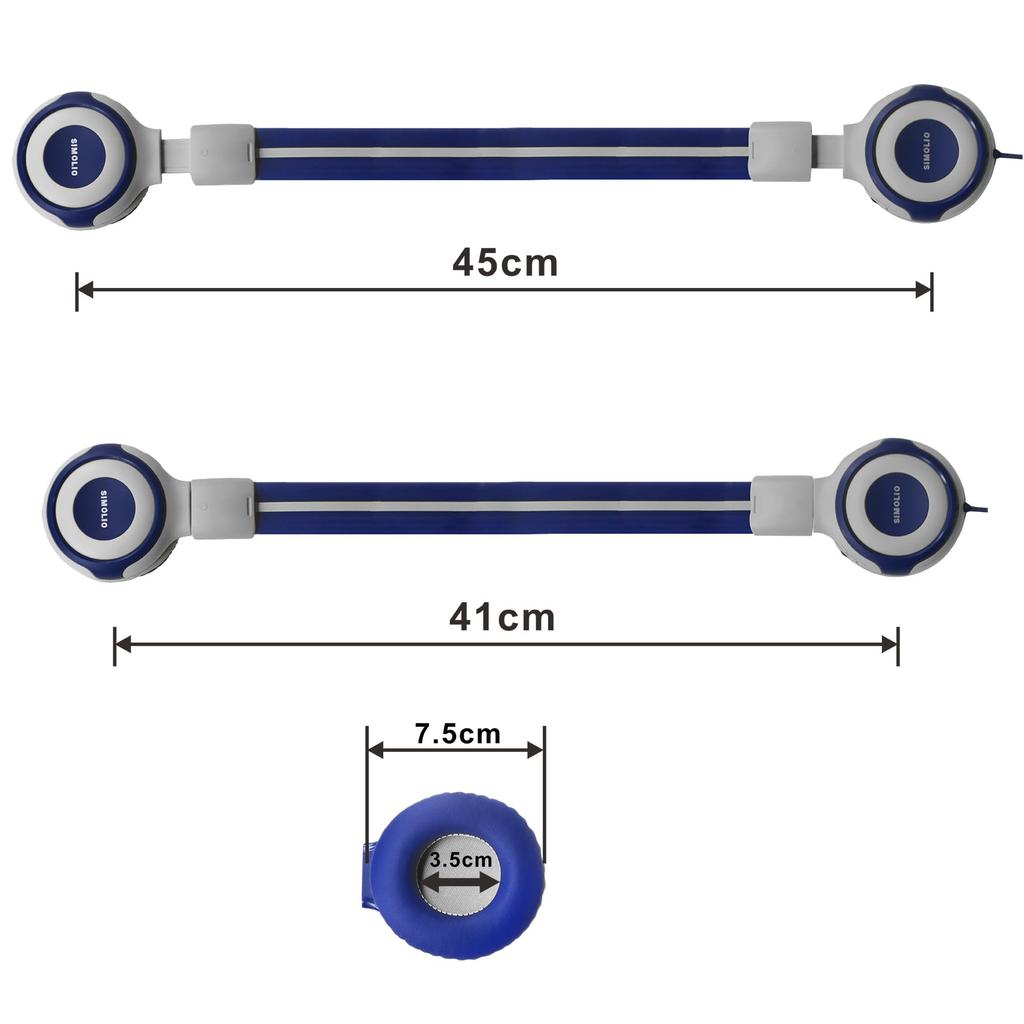 SIMOLIO Kabelgebundene Kopfhörer Kinderkopfhörer mit Lautstärkebegrenzung Kopfhörer mit Mikrofon für Telefon Langlebig und Kompakt Klinken-Headset 902G Jugendliche/Jungen