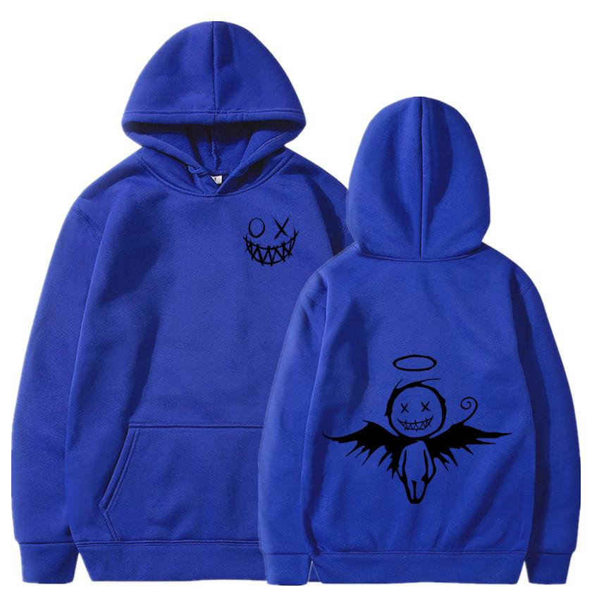 Autumn and Winter New Smiling Angel Hoodie, Hip-hop Street Classic Hoodie, Outdoor Fashionable Casual Long Sleeved Warm Hoodie