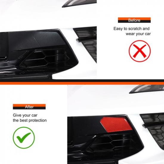 Red Carbon Fiber Car Door Radar Cover Trim Sticker For For Corvette C8 20-25