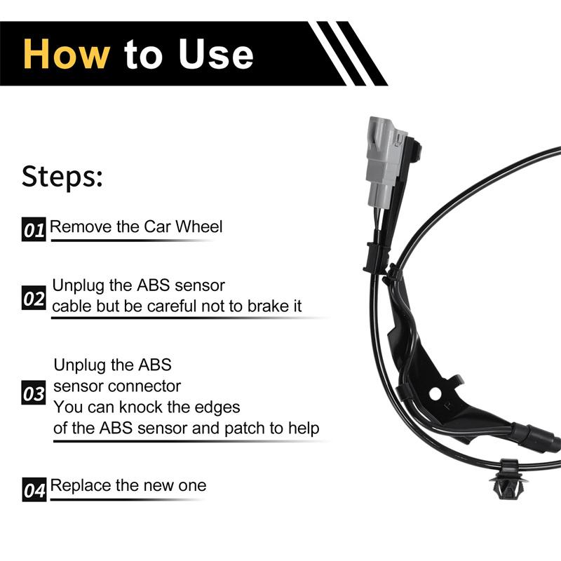 89545-0K240 Rear Right Abs Wheel Speed Sensor For Toyota Hilux Viii Pickup 2.7 2.8 2015-2022  895450K240