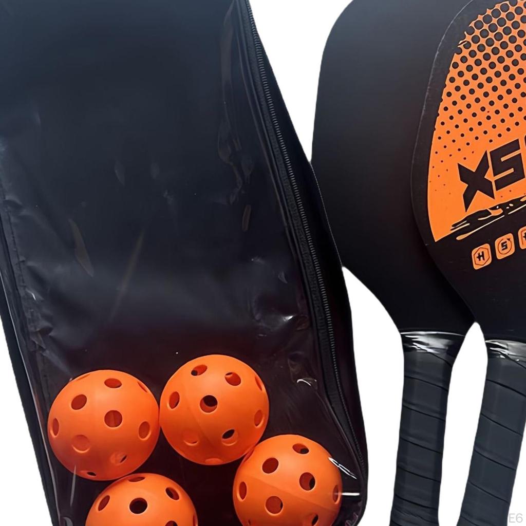 Pickleball Schläger Schläger 4 Picklebälle Leicht für Draußen Männer Anfänger Rot
