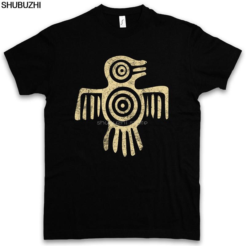 

AZTEC BIRD II TSHIRT Indianer Zeichen Sign Kultur Zivilisation Maya Religion Cool Casual pride t shirt men New Fashion S