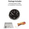 KUS Cars Oil Pressure Gauges 52mm 0-5Bar Show Oil Pressure Meters 10-184ohm Signal Red or Yellow Backlight 0-75Psi