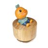 Gesprochene Mini-Holztier-Dreh-Spieluhr mit süßer Küken-Dekoration Du bist mein Orange und Beige (Stimme Sonnenschein),
