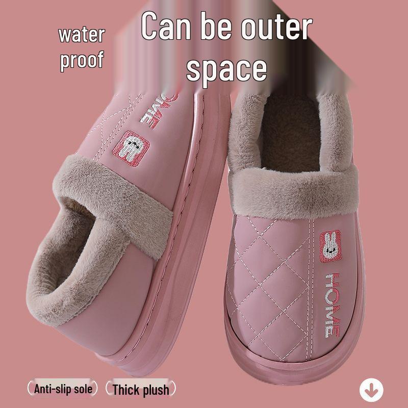 2025 Winter Wasserdichte Baumwollpantoffeln: Dicke Sohle, Rutschfest, Fersenbedeckend, Indoor- & Outdoor-Schuhe für Damen & Herren